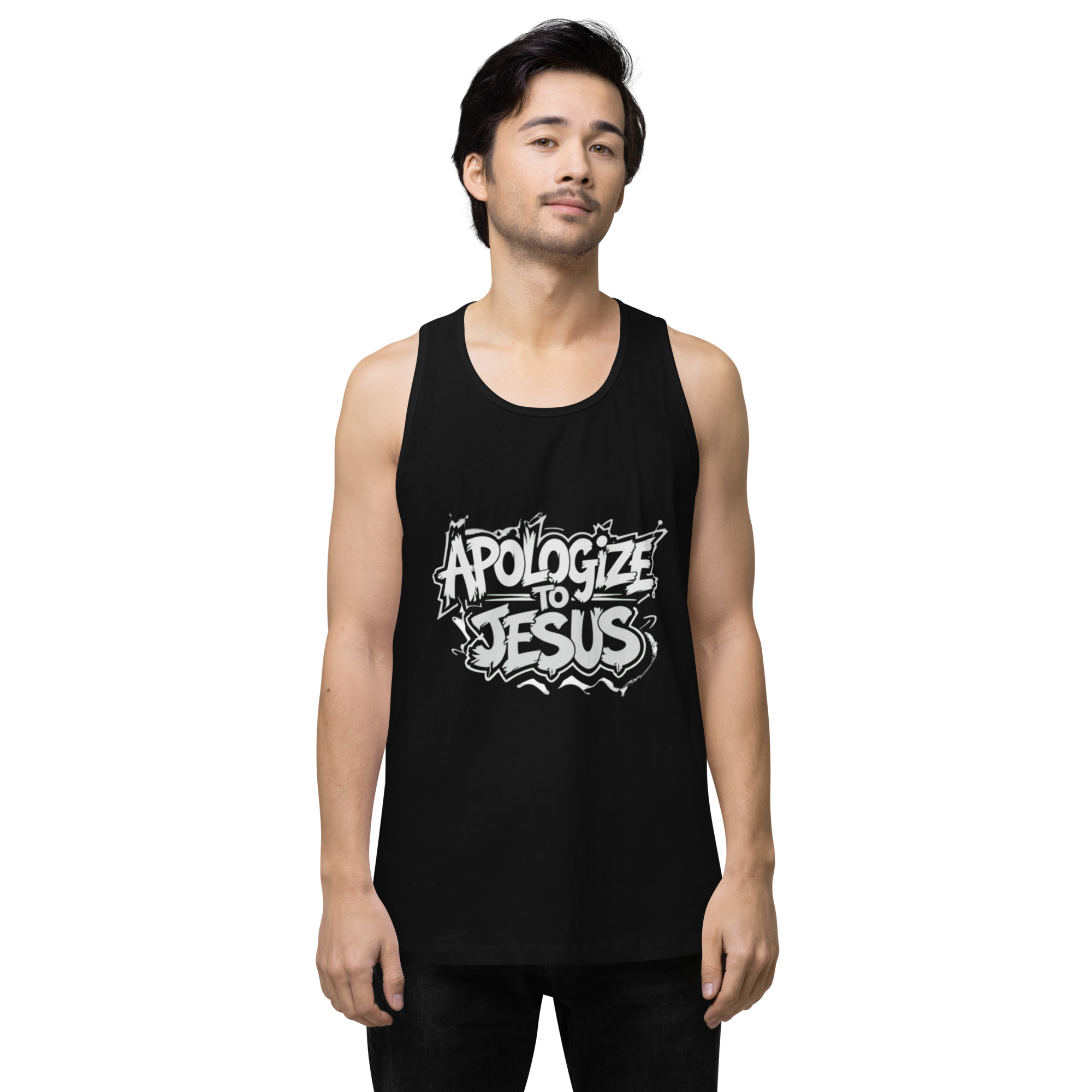 Apologize To Jesus Men’s tank top - Image 2