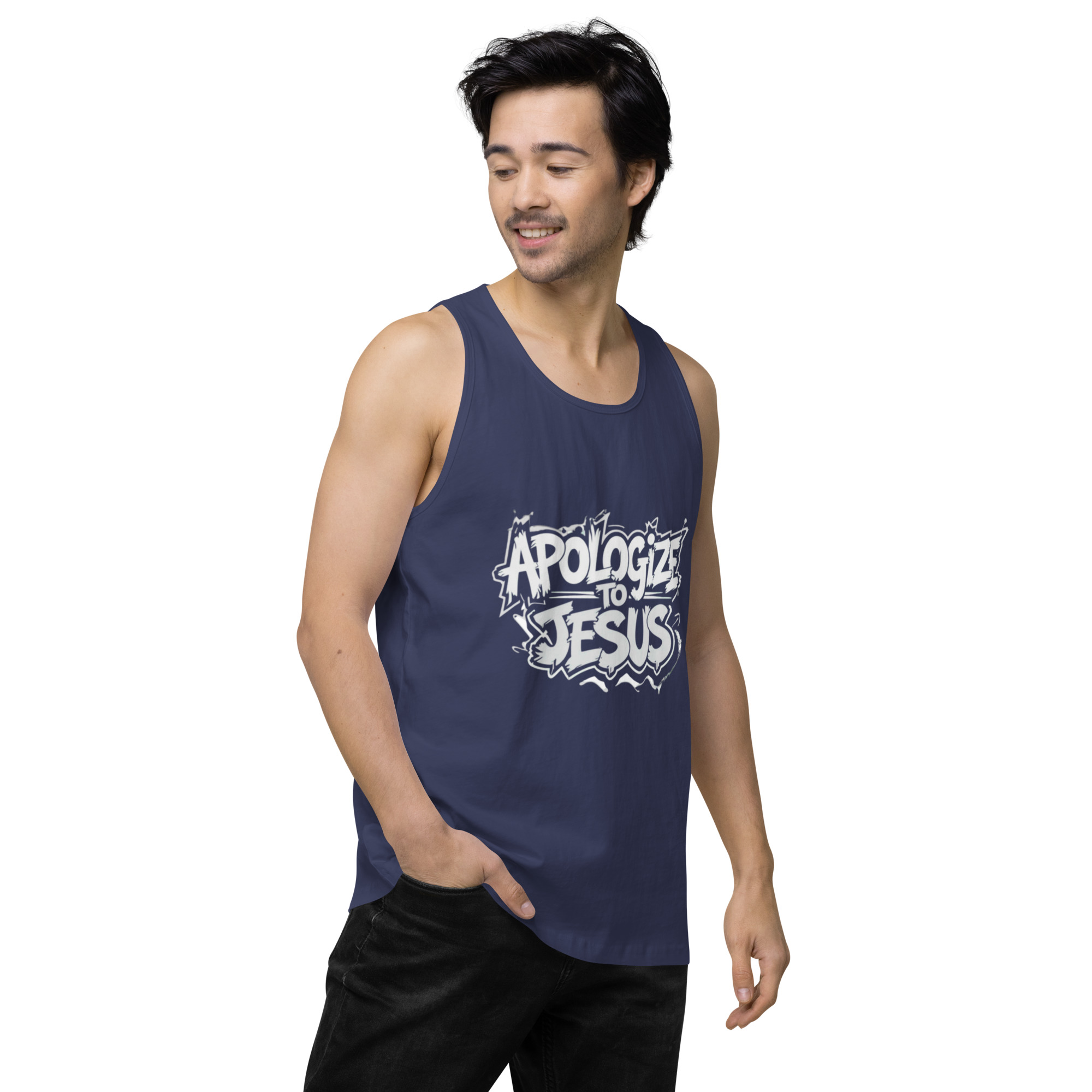 Apologize To Jesus Men’s tank top - Image 28