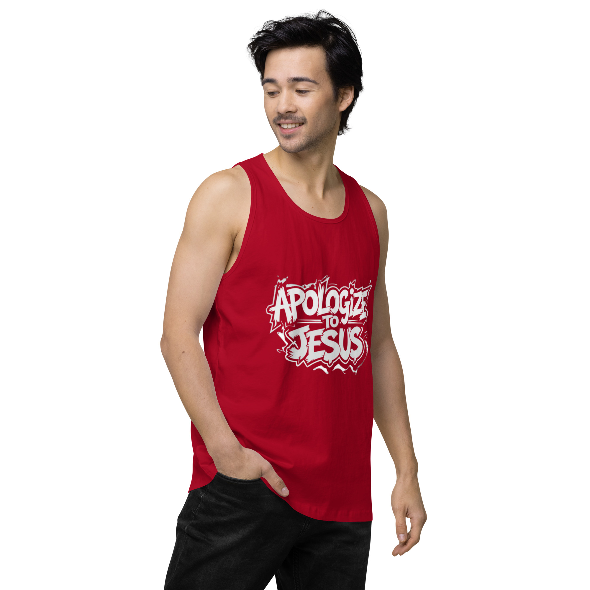 Apologize To Jesus Men’s tank top - Image 13
