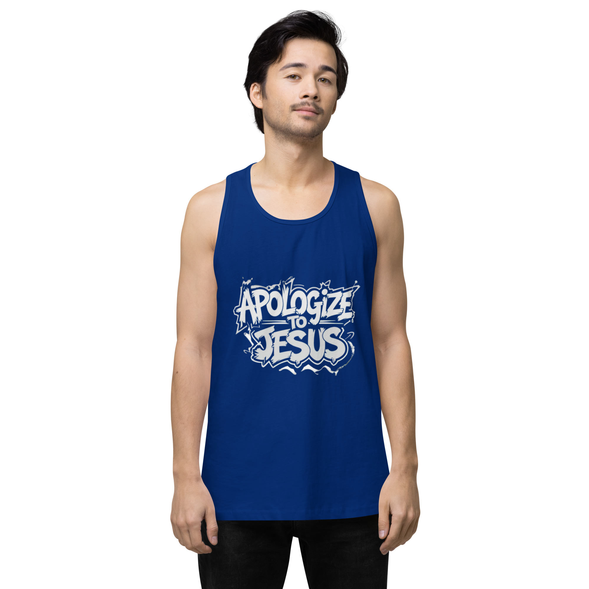 Apologize To Jesus Men’s tank top - Image 6