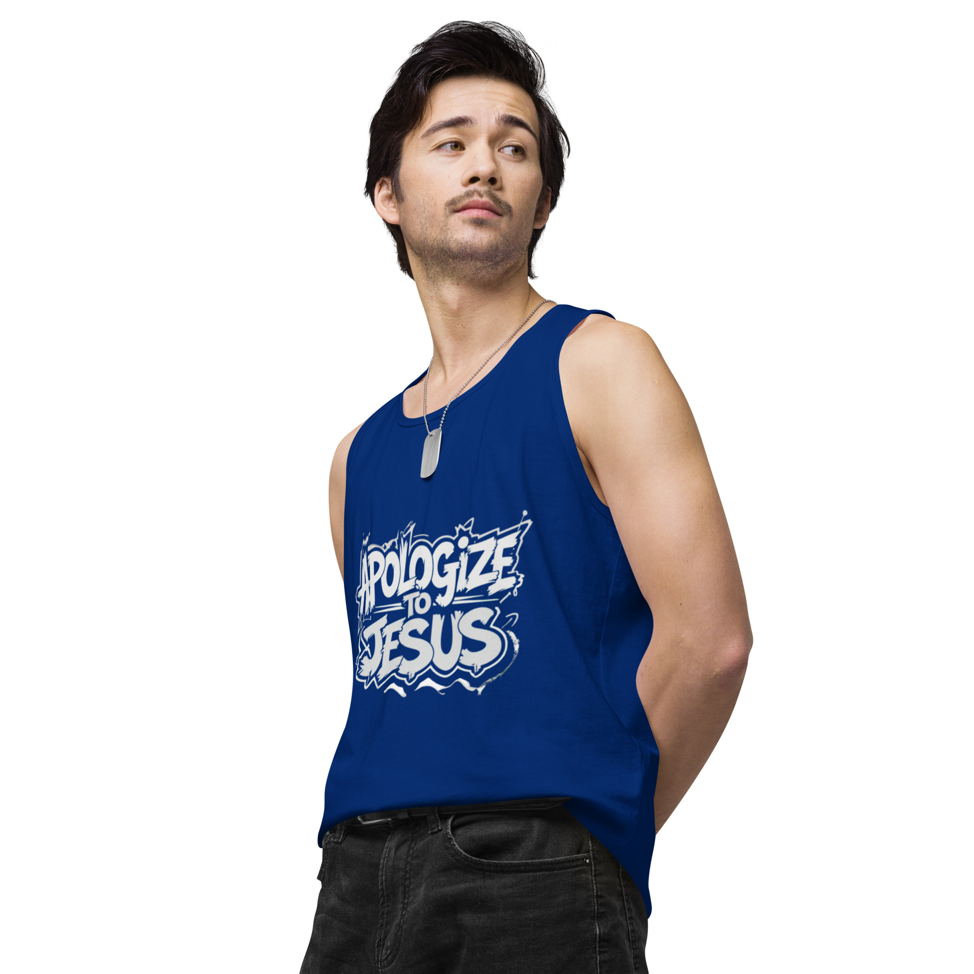 Apologize To Jesus Men’s tank top - Image 9
