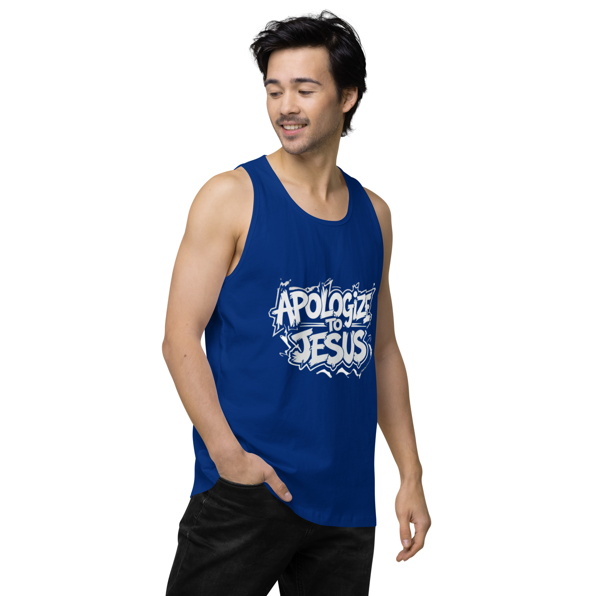 Apologize To Jesus Men’s tank top - Image 8